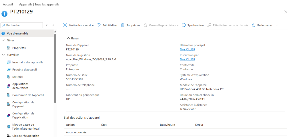Screen 5 - MCO Intune configuration finale